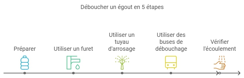 5 etapes pour deboucher un egout