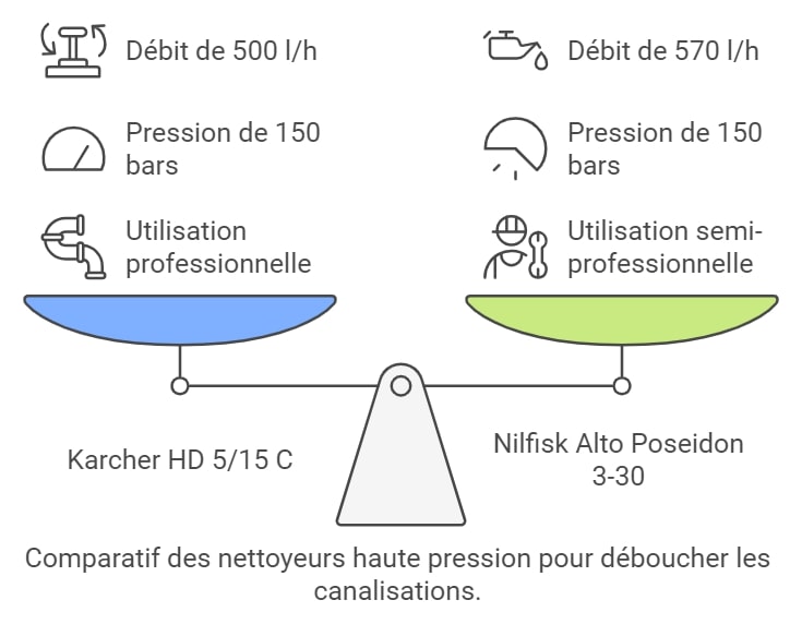Comparatif des nettoyeurs haute pression pour deboucher les canalisations