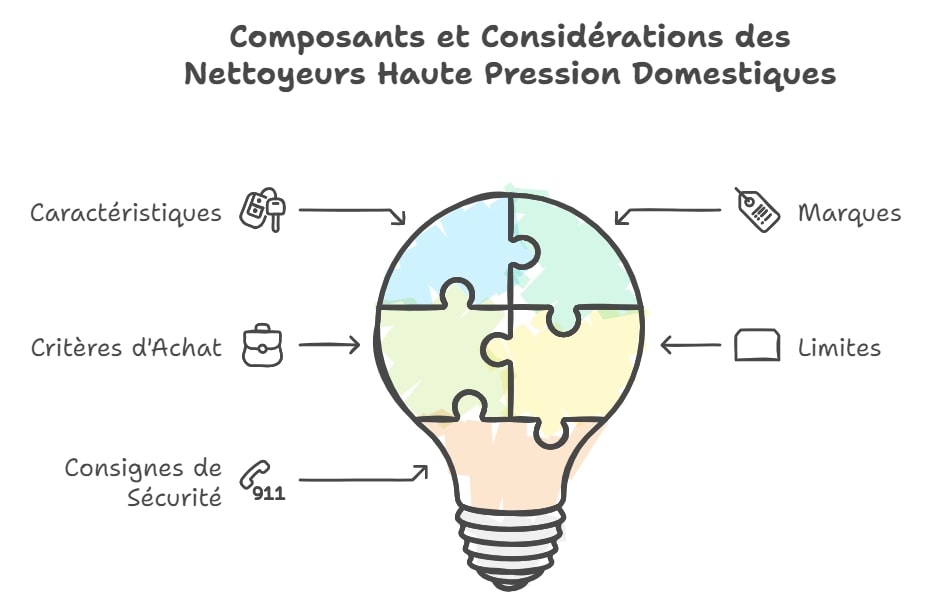 Composants et considerations des nettoyeurs haute pression domestiques