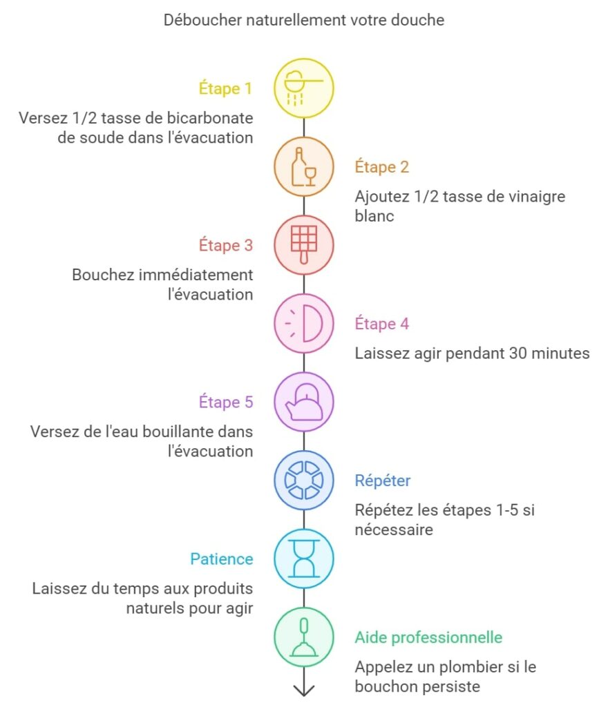 Deboucher naturellement votre douche