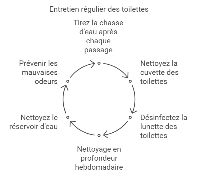 Entretien regulier des toilettes