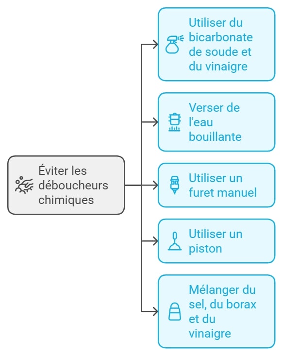Eviter les deboucheurs chimiques