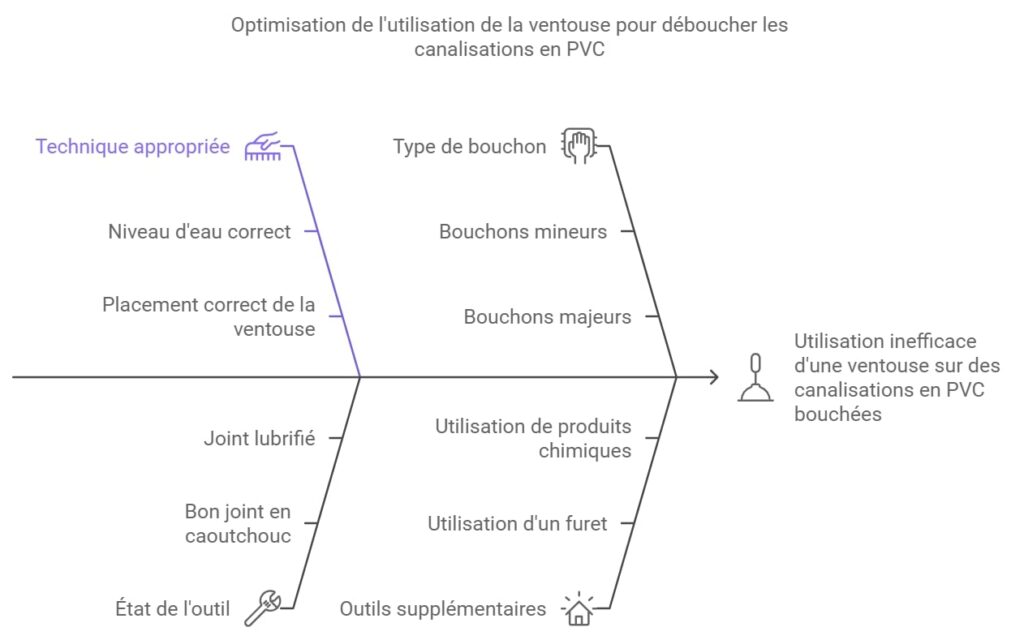 Optimisation de lutilisation de la ventouse pour deboucher les canalisations en PVC