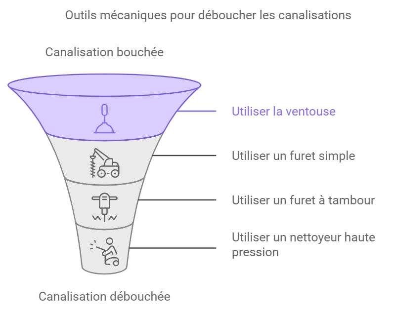 Outils mecaniques pour deboucher les canalisations