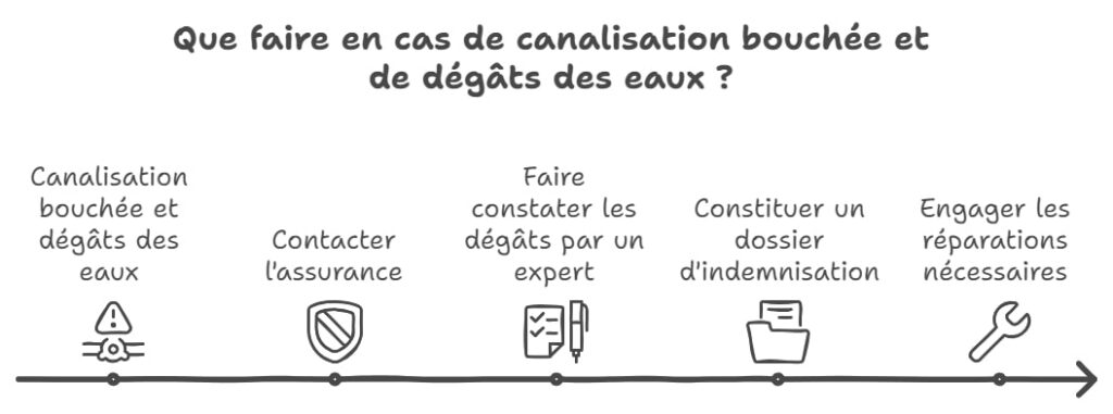 Que faire en cas de canalisation bouchee et de degats des eaux