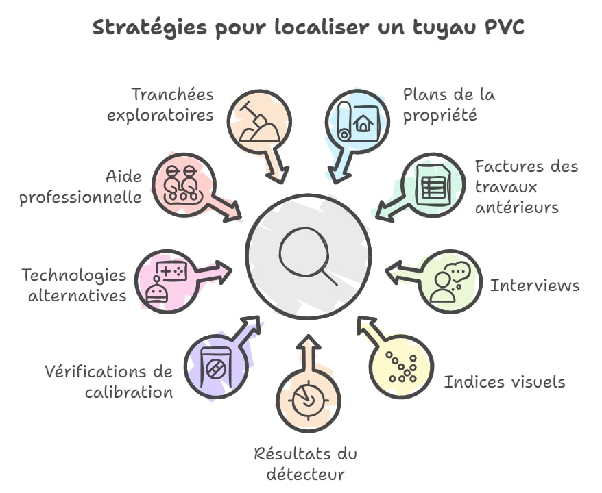 Strategies pour localiser un tuyau PVC