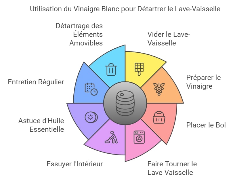 Utilisation du vinaigre blanc pour detartrer la lave vaisselle